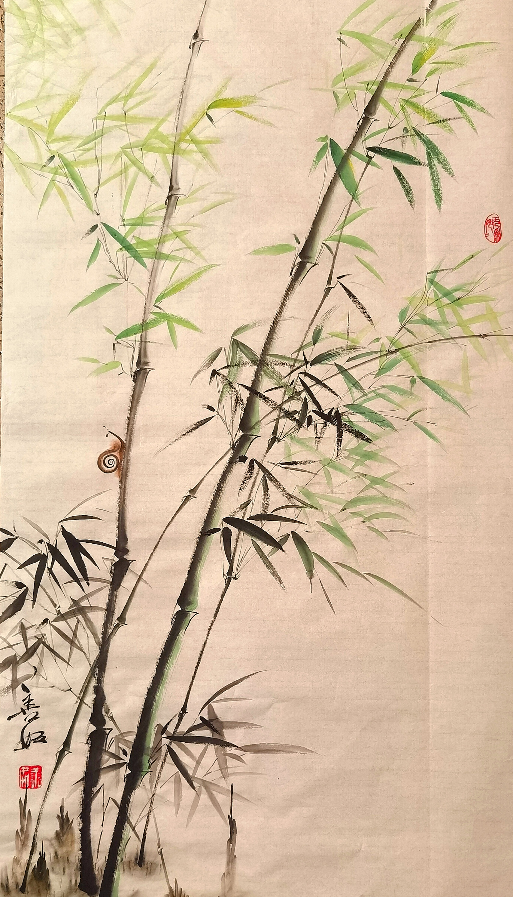 著名画家王晓燕作品《雨后春竹》被中国国家博物馆收藏