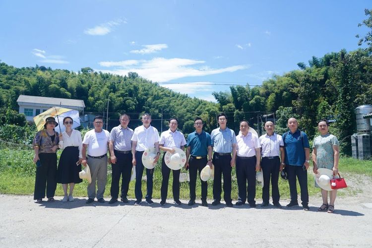 谭仲池赴桃江县兴坪村调研中茂文旅集团乡村振兴项目